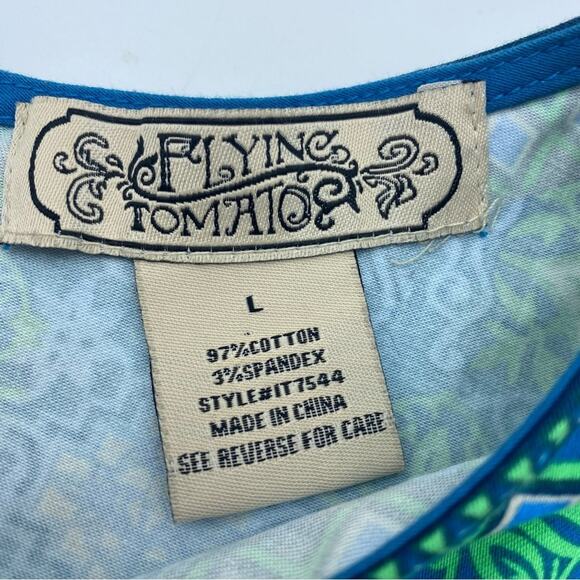 Flying Tomato Woman’s Large Bohemian Printed Cropped Top - Picture 4 of 9